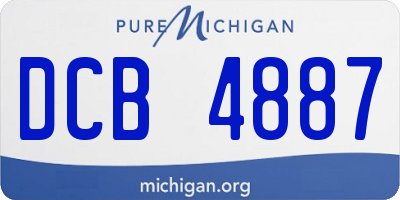 MI license plate DCB4887