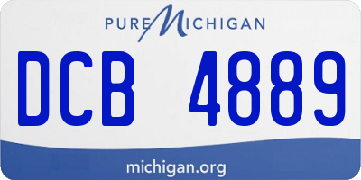 MI license plate DCB4889