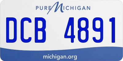 MI license plate DCB4891
