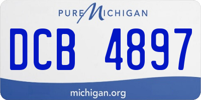 MI license plate DCB4897
