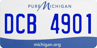 MI license plate DCB4901