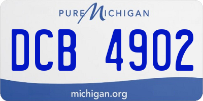 MI license plate DCB4902