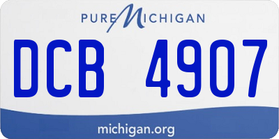 MI license plate DCB4907
