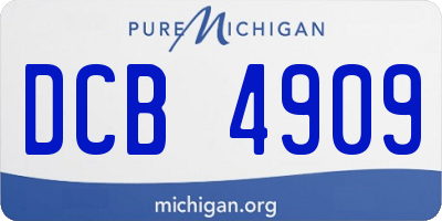 MI license plate DCB4909
