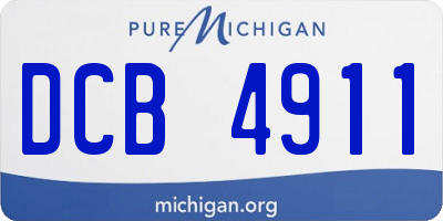 MI license plate DCB4911