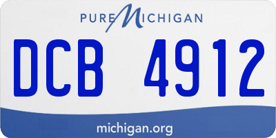 MI license plate DCB4912