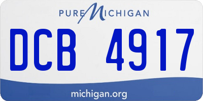 MI license plate DCB4917