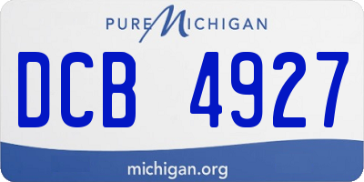 MI license plate DCB4927