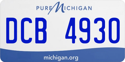 MI license plate DCB4930