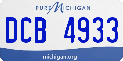 MI license plate DCB4933