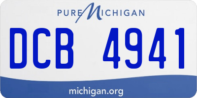 MI license plate DCB4941