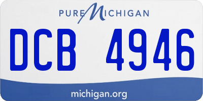 MI license plate DCB4946