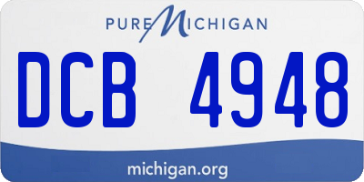MI license plate DCB4948
