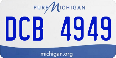 MI license plate DCB4949