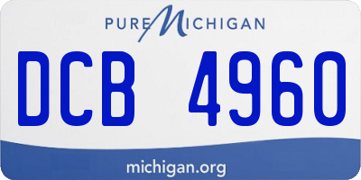 MI license plate DCB4960