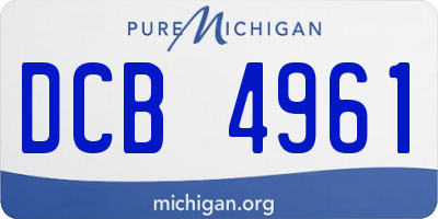 MI license plate DCB4961