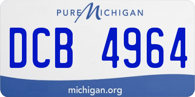 MI license plate DCB4964