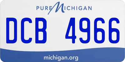 MI license plate DCB4966