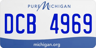 MI license plate DCB4969