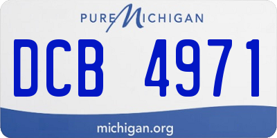 MI license plate DCB4971