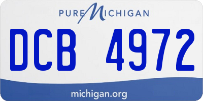 MI license plate DCB4972