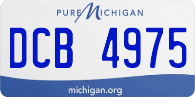 MI license plate DCB4975