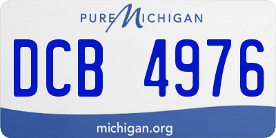 MI license plate DCB4976