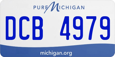 MI license plate DCB4979