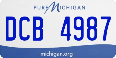 MI license plate DCB4987