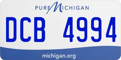 MI license plate DCB4994