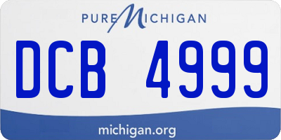MI license plate DCB4999