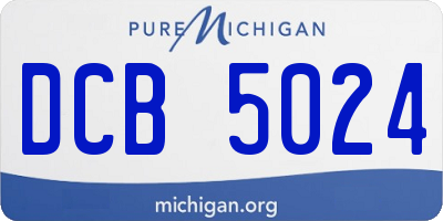 MI license plate DCB5024