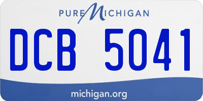MI license plate DCB5041