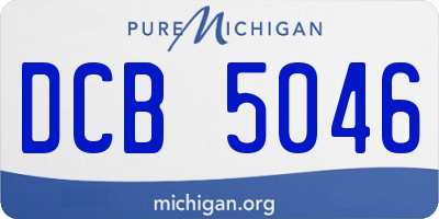 MI license plate DCB5046