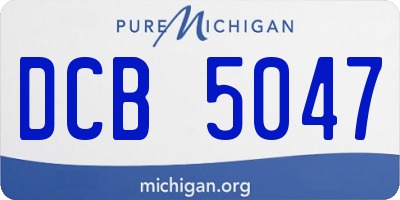 MI license plate DCB5047