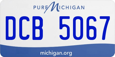 MI license plate DCB5067