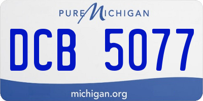 MI license plate DCB5077