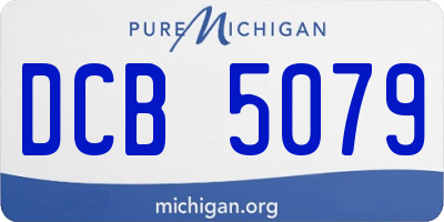 MI license plate DCB5079