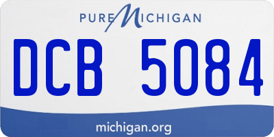 MI license plate DCB5084