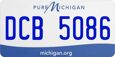 MI license plate DCB5086