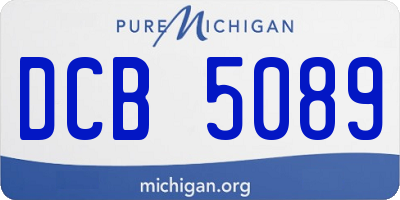 MI license plate DCB5089