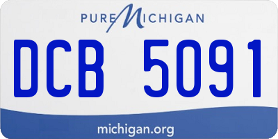 MI license plate DCB5091