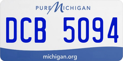 MI license plate DCB5094