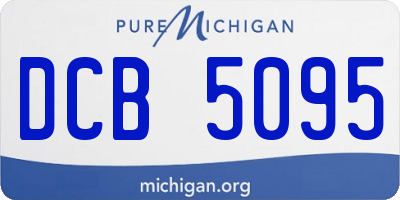MI license plate DCB5095