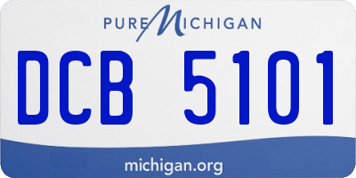 MI license plate DCB5101