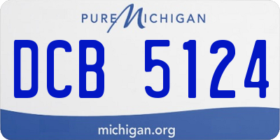 MI license plate DCB5124