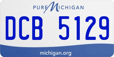 MI license plate DCB5129