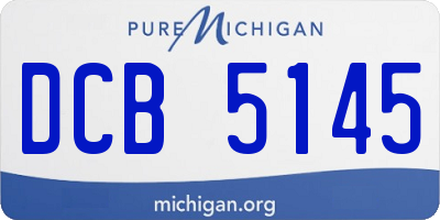 MI license plate DCB5145