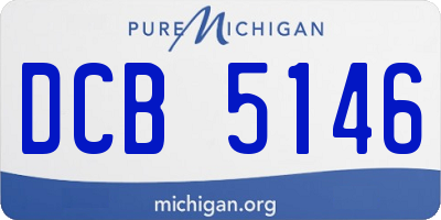 MI license plate DCB5146
