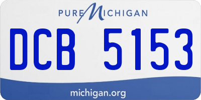 MI license plate DCB5153